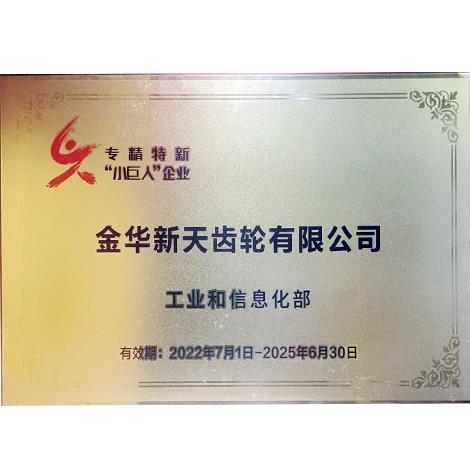 國家級專精特新“小巨人”